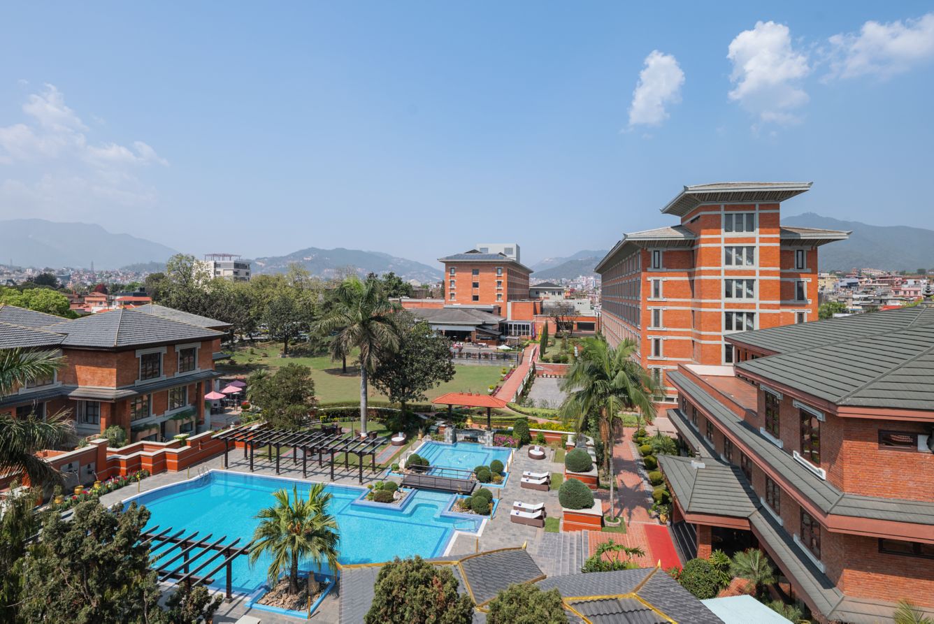 The Soaltee Kathmandu exterior, with gardens
